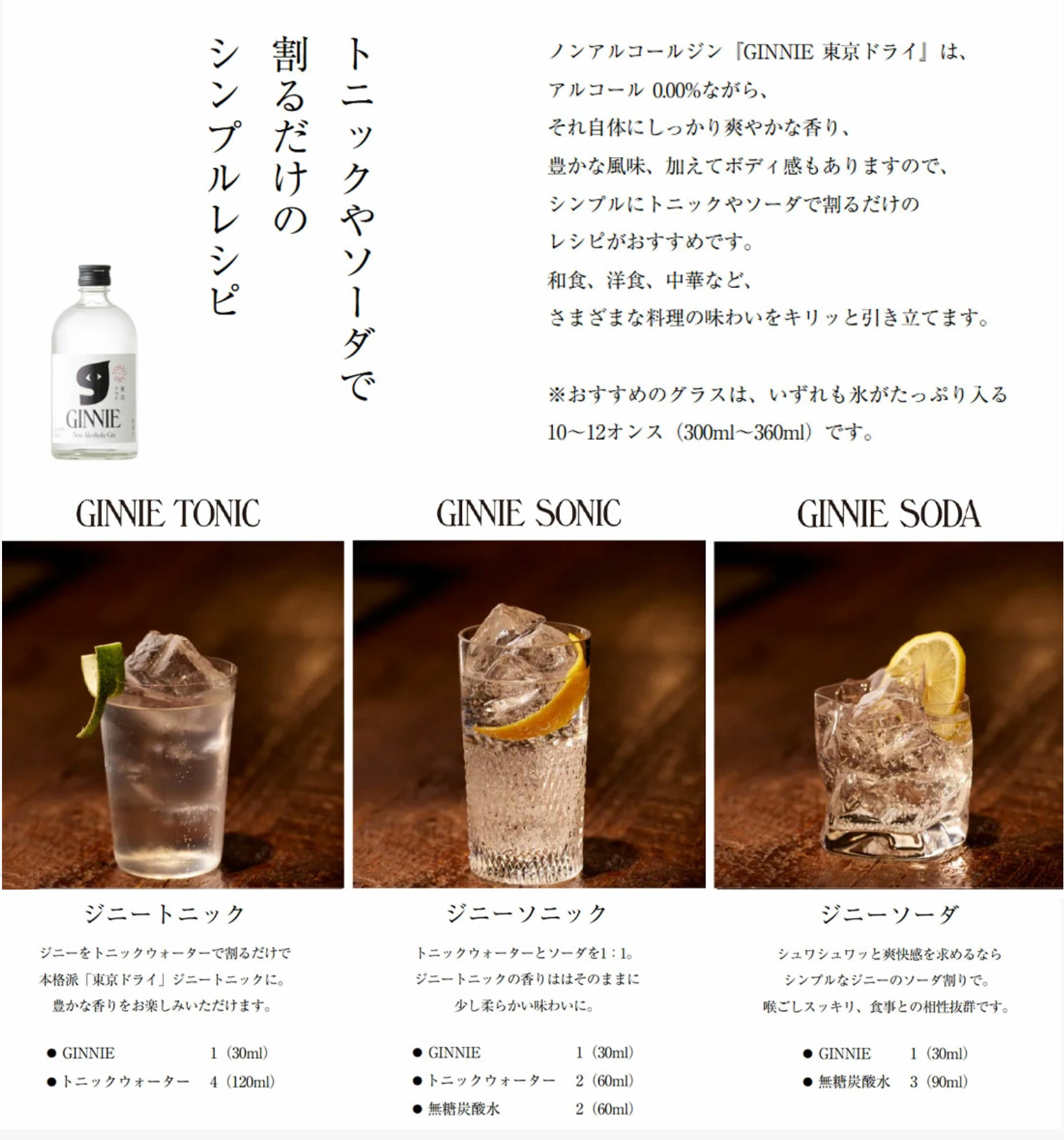 GINNIEの美味しい飲み方