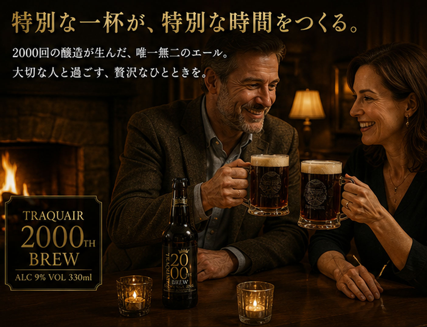 イギリスビール トラクエア 2000回醸造記念限定品 スコッチエール 9％ 330ml