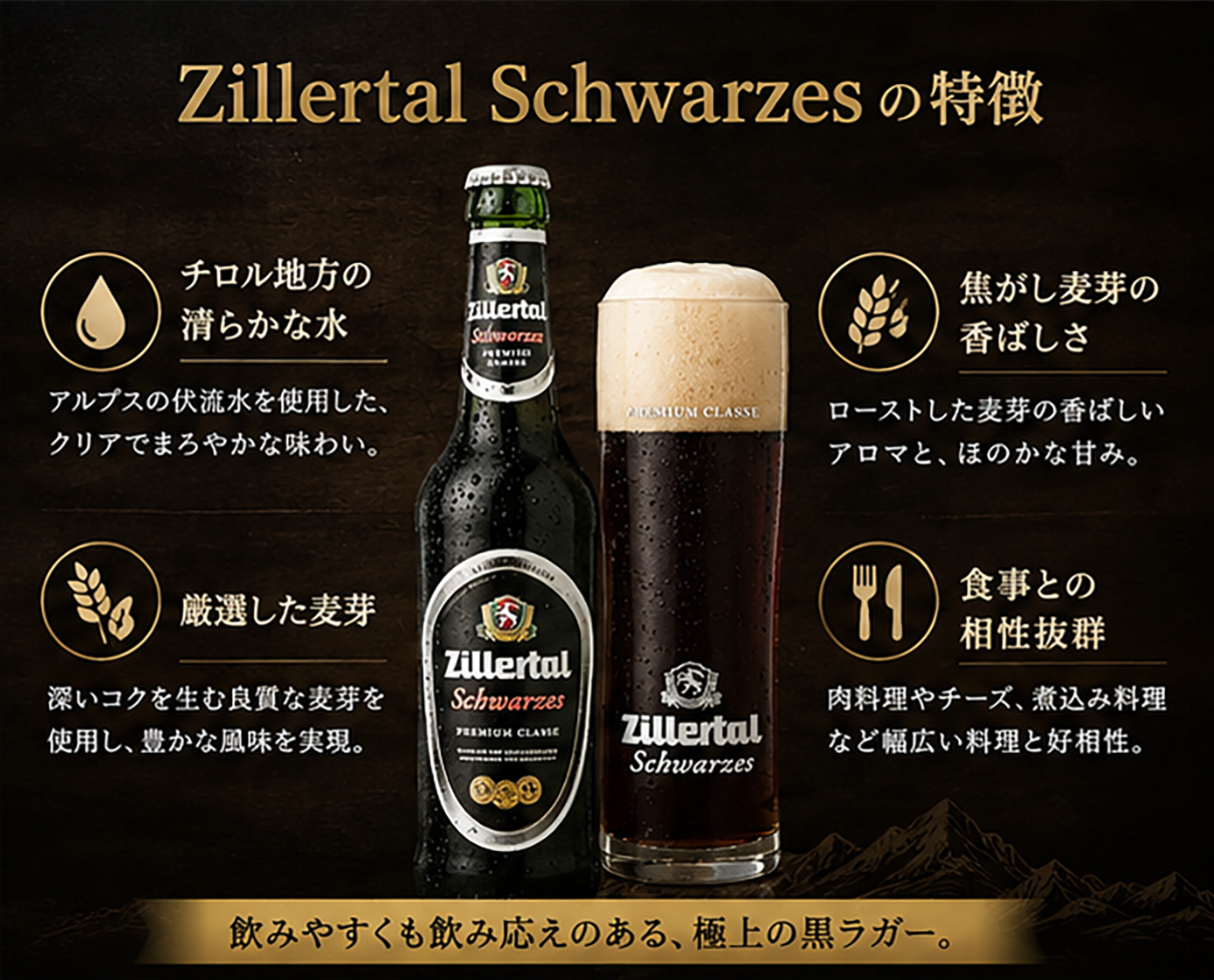 【オーストリアビール】ツィラタール・シュヴァルツ330ml