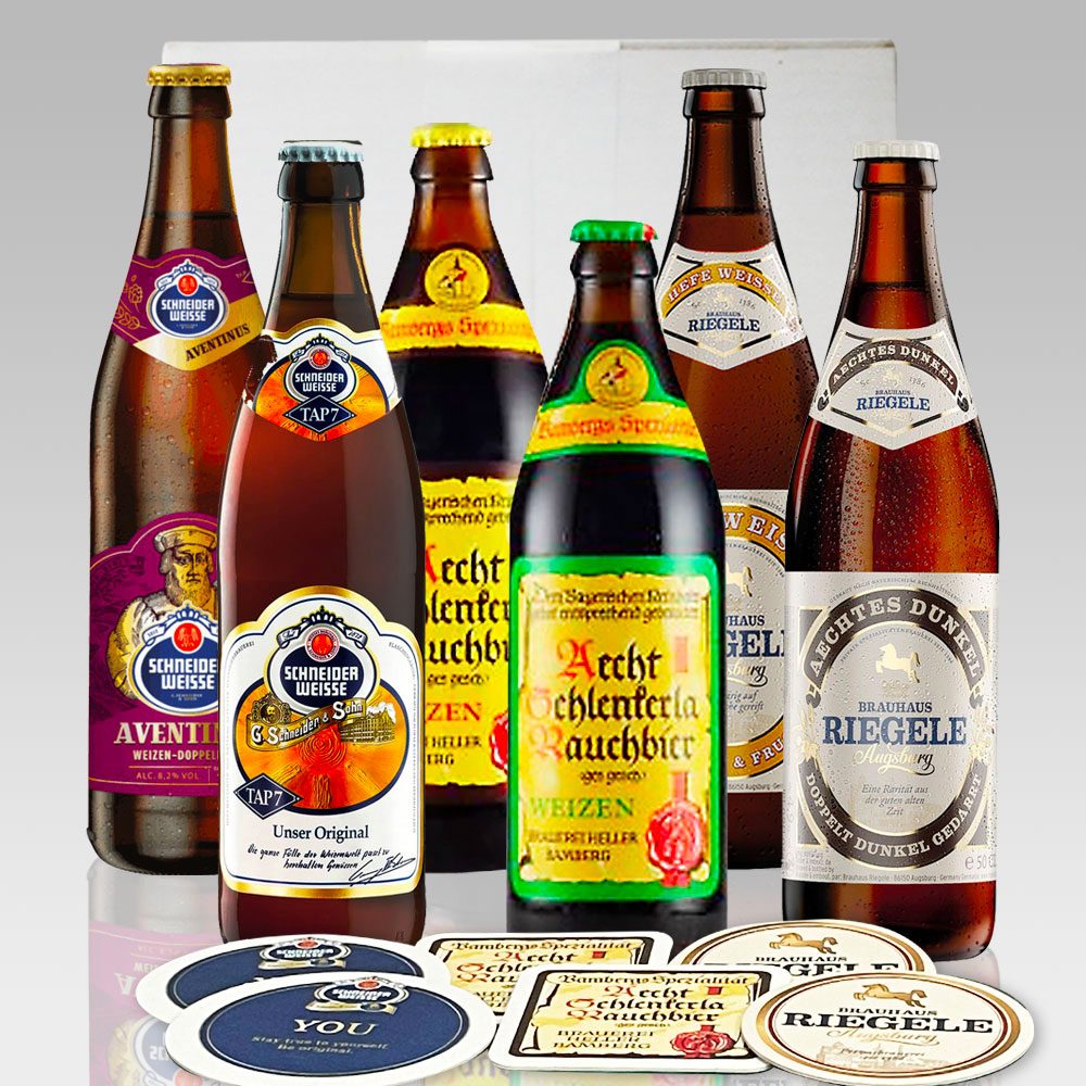 ★お祝いギフト★ドイツビール 500ml×6種6本+専用コースター8枚セット【ドイツビール】