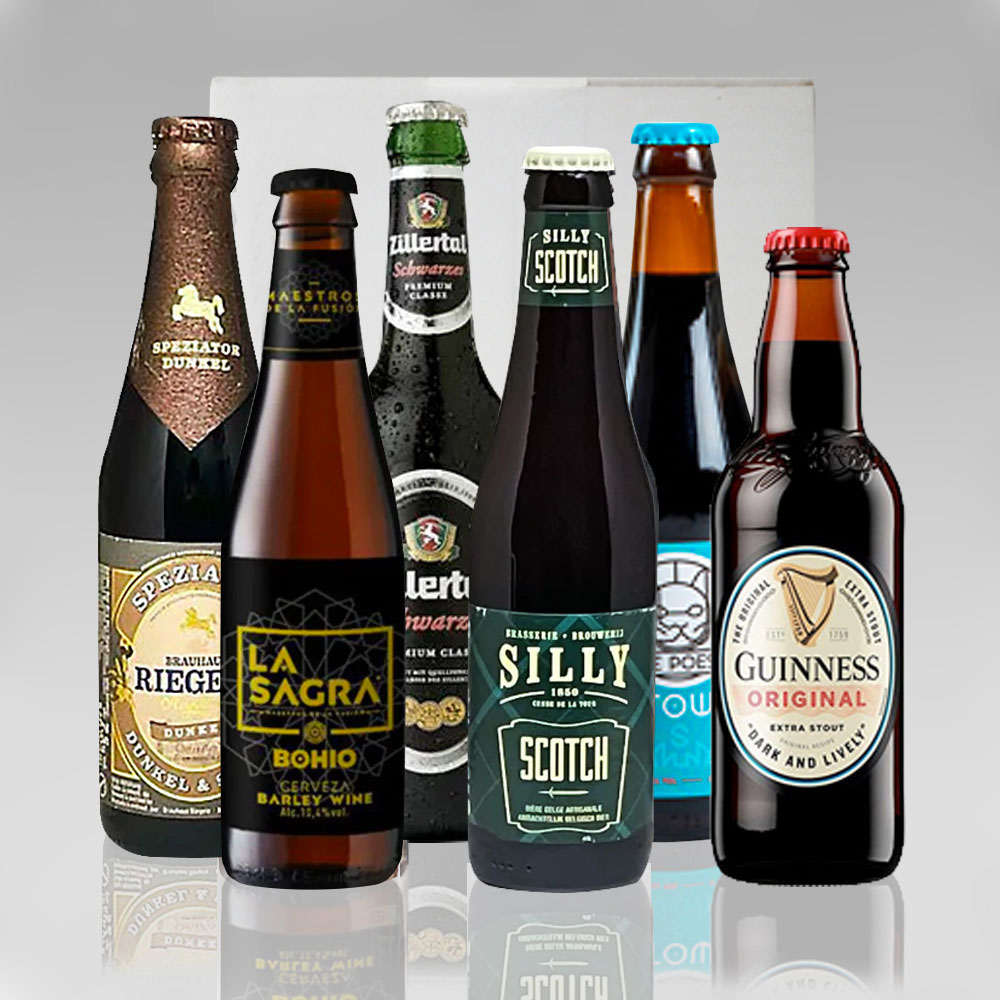 ★残暑見舞いギフト★人気の黒ビール330ml 6種6本飲み比べセットC