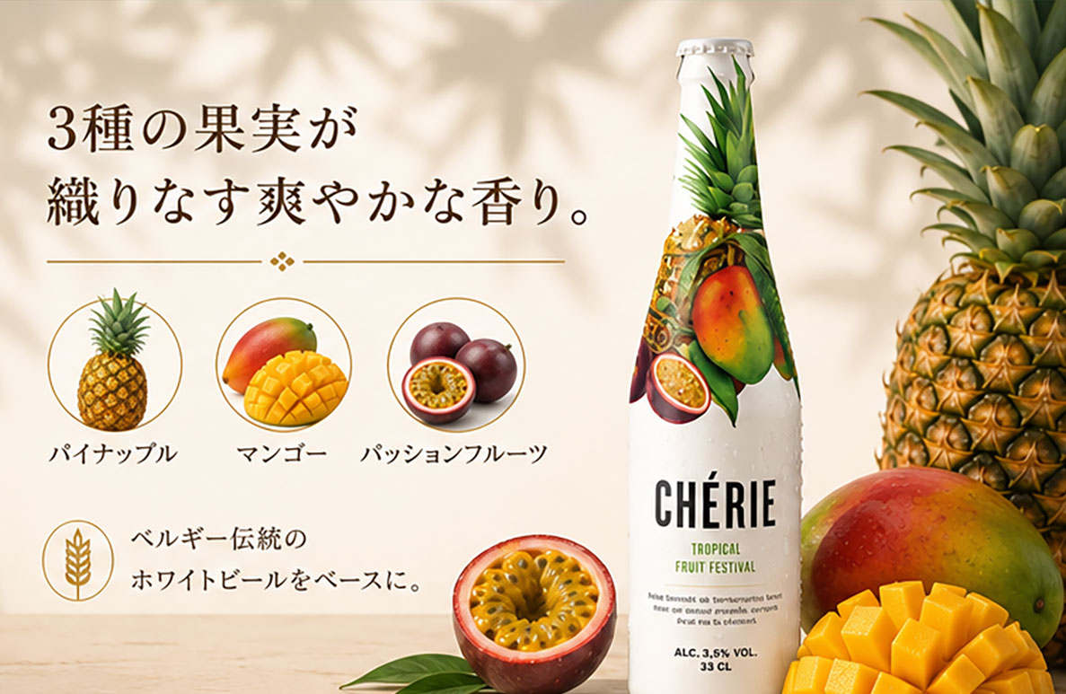 ベルギーフルーツビール トロピカルな恋人瓶330ml