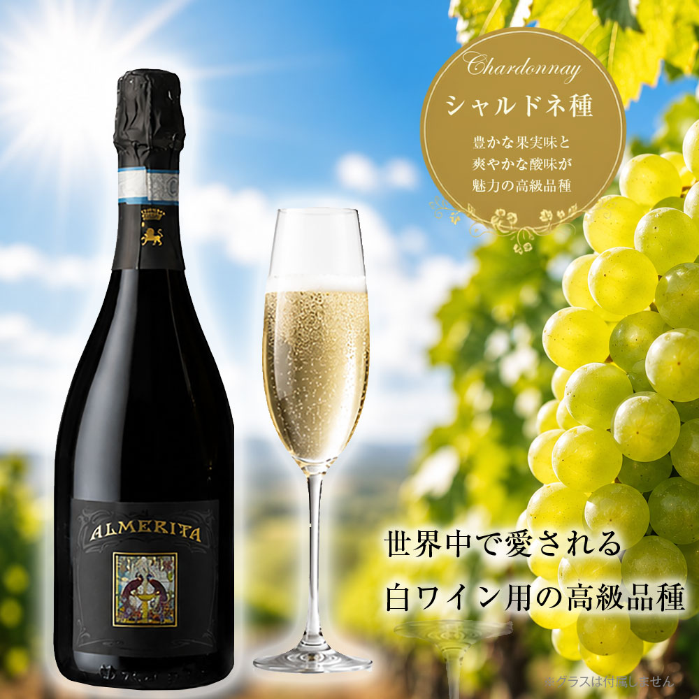 【イタリア産ワイン】アルメリータ ブリュット スパークリングワイン レガレアーリ