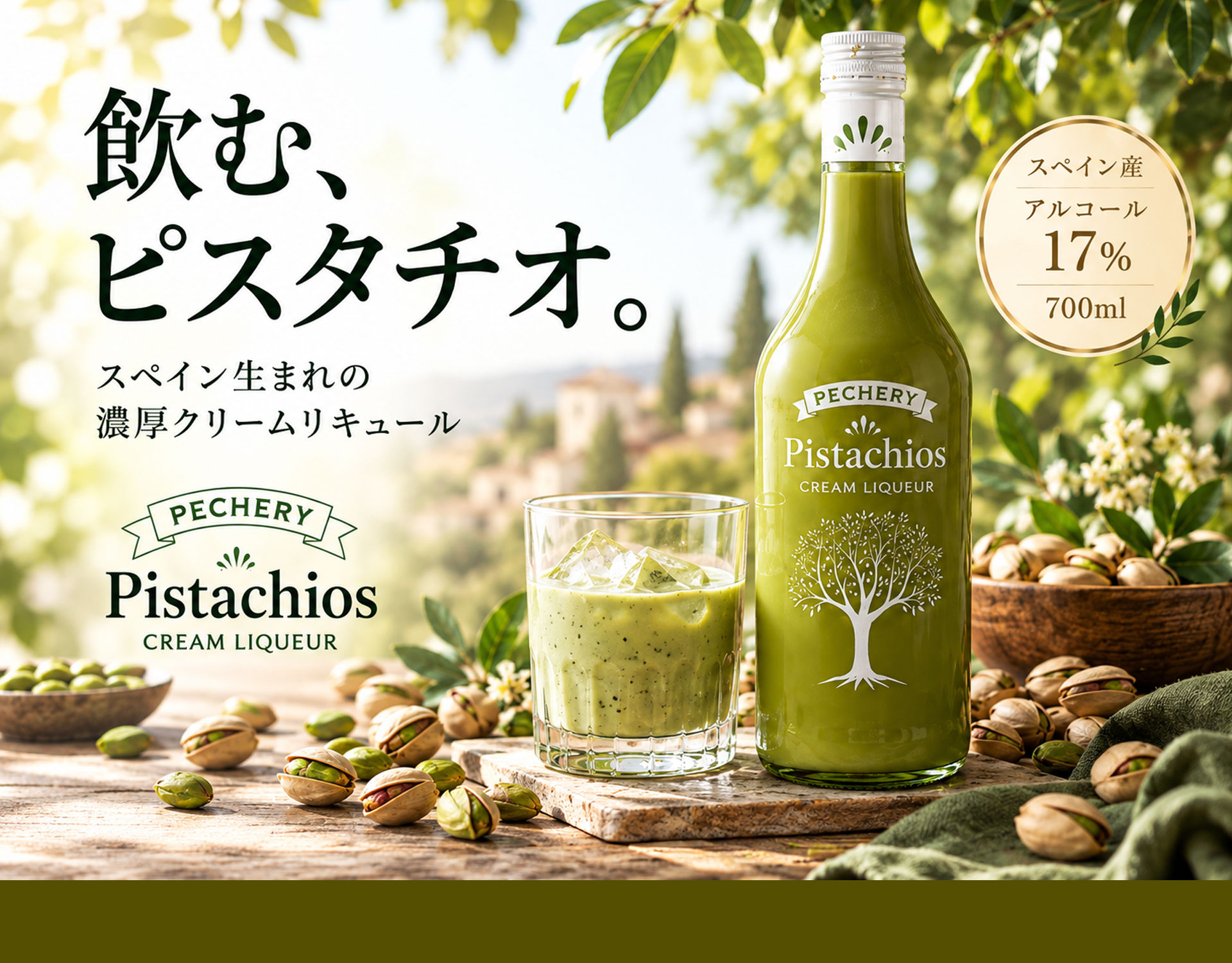 飲むピスタチオ｜ペシェリーピスタチオクリームリキュール